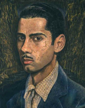 self-portrait, 1949-1951 (14.5x11.5in)